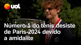 Jogos Olímpicos 2024 Número 1 do tênis desiste das Olimpíadas de Paris por conta de amidalite [upl. by Negroj]