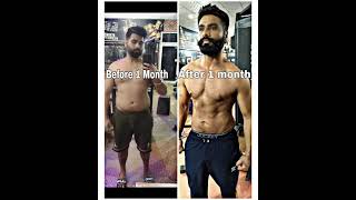 1 Month body Transformation journey [upl. by Drarej]