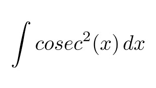 Integral of cosec2x substitution [upl. by Zap]