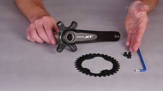 How to mount absoluteBLACK Oval Traction Chainring on Shimano XT M8000 Crank [upl. by Nwahsear]