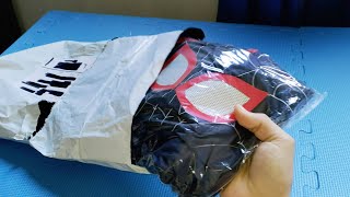 Miles Morales Costume SpiderMan Into The Spiderverse Cosplay Unboxing [upl. by Anastase]