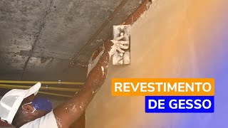 Como fazer REVESTIMENTO DE GESSO na parede [upl. by Norihs930]