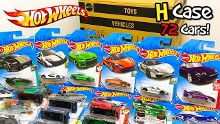 Unboxing Hot Wheels 2018 H Case 72 Car Assortment [upl. by Ahsilrac]