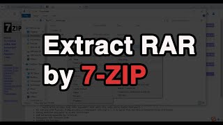 How to Extract RAR or ZIP File by 7zip [upl. by Zelten528]