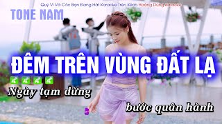 Karaoke Đêm Trên Vùng Đất Lạ Tone Nam Beat Phối mới cực hay  Hoàng Dũng Karaoke [upl. by Beichner]