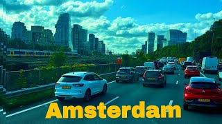 POV Truck Driving in 🇳🇱 Amsterdam  ASMR  Scania R450  4K HD  GoPro  amsterdam [upl. by Ibrab]