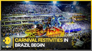 Hundreds throng Rio De Janeiro carnival festivities in Brazil begin  Latest World News  WION [upl. by Oek]