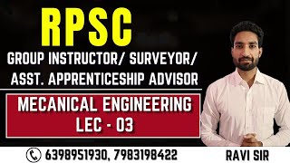 RPSC Group Instructor Mechanical Engineering SOM 03 [upl. by Lerrej]