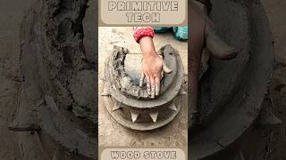 Building a Powerful EcoFriendly Free Primitive Tech Mud Wood Stove 🔥  Outdoor Survival Skills [upl. by Steinberg]