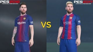 PES 2018 VS PES 2017 Graphics Comparison PS4 Pro [upl. by Macknair653]