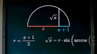 Translating image into formula  Euclids square root geometric construction [upl. by Best]