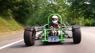 How is this Ninja 900Rpowered custom trike even legal [upl. by Ynatil846]