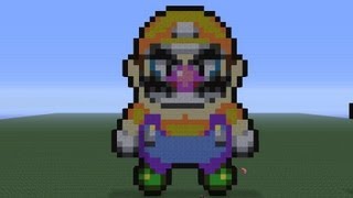 Minecraft Pixel Art Wario Sprite Tutorial [upl. by Weiss]