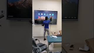 hikvision LCD touch panel 75quotinstallation and demo ledtv tvlab [upl. by Anoiek]