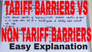 Tariff vs non tariff barriersDifference between tariff and non tariff barriersTariff non tariff [upl. by Clerc]