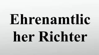 Ehrenamtlicher Richter [upl. by Arretnahs683]