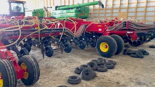 Bourgault Drill Seeding Prep [upl. by Lledrev]