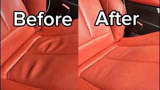 How To Fix Stretched Leather On Car Seats 10 Mins Max [upl. by Adnovoj726]