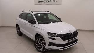 Skoda Karoq Sportline plus TSI 190 DSG 4x4 blanco [upl. by Masuh]