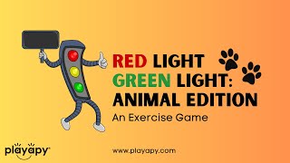 RED LIGHT GREEN LIGHT ANIMAL EDITION  Virtual Exercise Game for Kids  Brain Break Activity [upl. by Gersham]