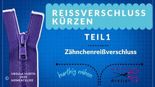 Reißverschluss kürzen einfach und schnell Zähnchenreißverschluss [upl. by Deny]