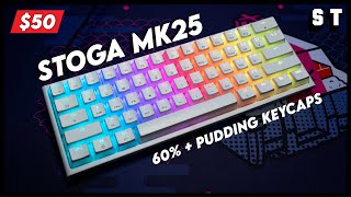 STOGA MK25 Mechanical Gaming Keyboard Unboxing amp Review  60  Pudding Keycaps  Samuel Tan [upl. by Lanctot]