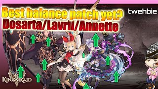 Best balance patch yet DosartaAnnettelavril  Kings raid [upl. by Ahsiekin795]