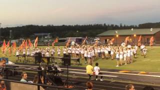 Rockmart High School Marching Band halftime show August 12 2016 [upl. by Icyac]