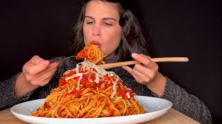 ASMR  SPAGHETTI WITH TOMATO SAUCE  MUKBANG [upl. by Alemrac957]