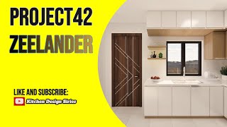 PROJECT42  ZEELANDER ENSCAPE RENDER KITCHEN ANIMATION WHITE AND WOOD COMBINATION ALUMINUM KITCHEN [upl. by Heloise657]