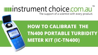 How to Calibrate the TN400 Portable Turbidity Meter ICTN400 [upl. by Borlase848]