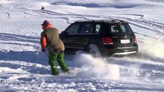 Mercedes Glk test on ice Livigno 2013 [upl. by Cassell]