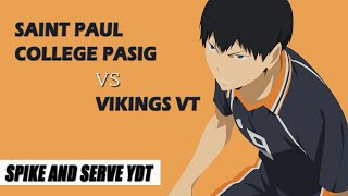 SAINT PAUL COLLEGE PASIG VS VIKINGS VT  SSVA YDT  3RD GAME [upl. by Mattheus]