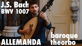 J S Bach Cello Suite No 1 in G Major  BWV 1007  Allemande on baroque theorbo [upl. by Alvar]