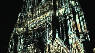 La cathédrale de Reims illuminée [upl. by Nylynnej401]