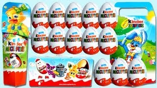 16 Kinder Surprise Eggs Unboxing Old Series from 2007  2008  2009 Kinder Surprise Eggs [upl. by Nnaycart241]