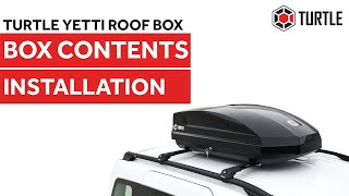 Turtle YETTI Roof Box Unboxing amp Installation [upl. by Ameehs]