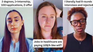 Companies are offering the lowest salaries or they are not hiring  TikTok Rants on Job Market [upl. by Kenimod794]