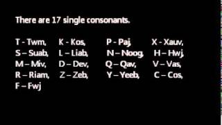 Lesson One  Hmong Single Consonants [upl. by Anide]