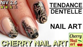 NAIL ART dentelle peinture acrylique [upl. by Eimaj629]