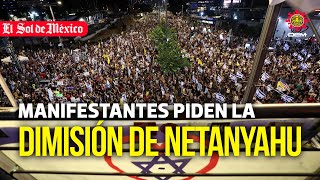 Manifestantes piden la dimisión de Netanyahu [upl. by Elorac299]