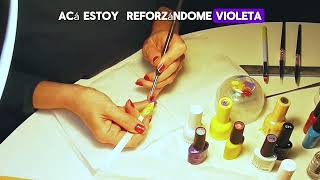 Pintando uñas con francesitas de colores [upl. by Nortyad]