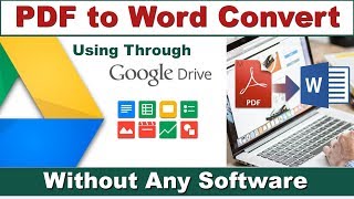 PDF to Word Converter Without Any Software  Using Through Google Drive [upl. by Jessalyn]