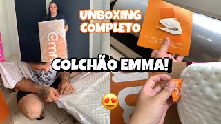 Unboxing colchão emma one plus  Brenda Silva 🧡 [upl. by Januarius139]