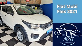 Fiat Mobi Flex 2021 Branco  ANJ Automóveis [upl. by Drahsar]