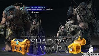 TERRA MÉDIA SOMBRAS DA GUERRA  ABRI OS 17 MELHORES BAÚS DO JOGO  Middle Earth Shadow of War [upl. by Eiuqram121]