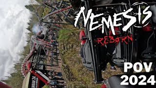 The NEMESIS REBORN full ride POV  Alton towers opening day 2024 [upl. by Nylidnarb]