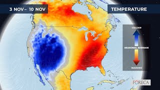 Monthly temperature forecast for the USA 1152024 [upl. by Oirretna]