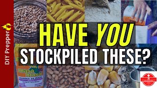 20 LongTerm Survival Foods You NEED To Stockpile [upl. by Hoj]