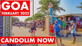 Goa   Candolim Virtual Tour  Candolim Beach  February  2022  Goa Vlog  North Goa [upl. by Jessee]